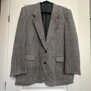 Elegant Herringbone Men's Blazer